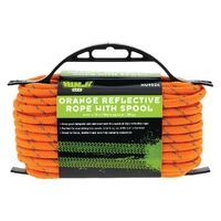 6mm*15M Reflective Rope Orange with High Vis Weave