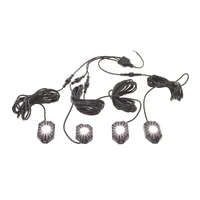 Pkt 4 Wht LED Rock Lghts 9-32V 18 Watt 120Deg Flood Beam IP68