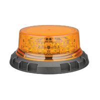 LED Amber Beacon 12/24V 3 BoL Metal Mnt 9Xstrbe 3Xrot Patts