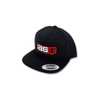 Boxer Logo Embroidered Snapback Cap - Black