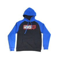 Men's Black Blue Boxer Logo Hoodie - XLarge