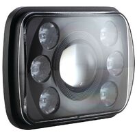 LED Head Light - Rectangle 7" X 5" Inch Black