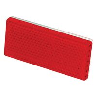 Pkt 2 Red Reflector 3M Self Adhesive Mounting Base 70 X 30 X 6mm