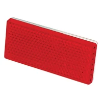 Pkt 2 Red Reflector 3M Self Adhesive Mounting Base 70 X 30 X 6mm