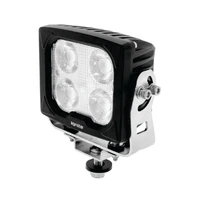 LED Square Work Lamp Flood Beam 9-36V 43W 4 Leds Slim Blk Housing 5,400 Lumens Ip69K