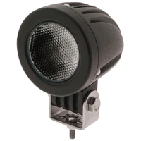 LED Round Work Lamp Flood Beam 9 - 36V 10W 1 LED Black Housing 1,000 Lumens