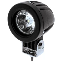 2" Round LED Work Lamp 9-36V 10W 1 Led, 1,000 Lumens - Black Housing Spot Beam