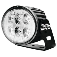 LED Oval Work Lamp Flood Beam 10- 60V 60W 6 Leds Black Housing 6,600 Lumens
