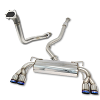 Auto Turbo Back Exhaust - Stainless Steel with Titanium Tips (WRX STI Hatch 08-14)