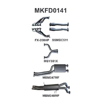 Dual 2.5in Exhaust with Extractors Muffler/Muffler (Falcon BA/BF 02-08)