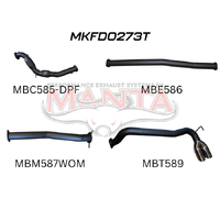 Turbo Back with Cat & without Muffler - Dual Side Tip (Ranger PX2 15-18)