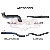 Exhaust Full System with Cat & with Hotdog (D-Max 12+)