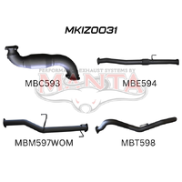 Exhaust Full System with Cat & without Muffler (D-Max 12+)