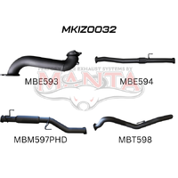 Exhaust Full System without Cat & with Hotdog (D-Max 12+)