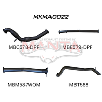 Exhaust Full System with Cat & without Muffler (BT-50)