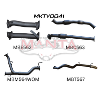 2.5in Full System with Cat & without Muffler - Dump Tip (Landcruiser VDJ200 07+)