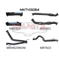 Dual 3in with Cat without Muffler - 4in Exit (Landcruiser VDJ200 07+)