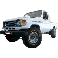 Single 2.5in Extractors Back Aluminised Steel - Quiet (Landcruiser FZJ75/FZJ78 90-00)