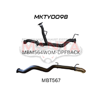 Dual 2.5in into Single 3in DPF Back with 4in Tip (Landcruiser VDJ200 07+)