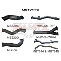 Dual 3in with Cat & WOM DPF (Landcruiser VDJ79 07+)