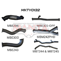 Dual 3in without Cat & with Hotdog DPF (Landcruiser VDJ79 07+)