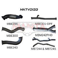 Dual 3in without Cat, WOM DPF (Landcruiser VDJ79 07+)