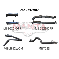 Dual 3in Turbo Back with Cat, No Muffler, 4in Tailpipe Exit (Landcruiser VDJ200 07+)