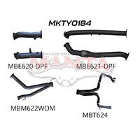 Dual 3in Turbo Back without Cat, No Muffler, L&R Exit (Landcruiser VDJ200 07+)