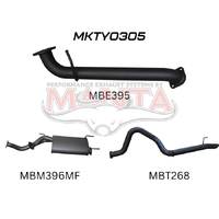 3in Cat Back Exhaust with Center Muffler & Rear Tailpipe (Landcruiser UZJ100 98-07)