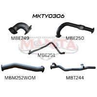 3in Turbo Back without Muffler (Landcruiser HDJ79 90+)