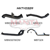 3in Turbo Back without Muffler (Landcruiser HZJ105 90-00)