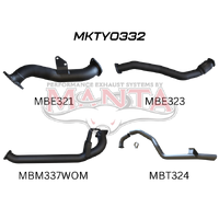 3in Turbo Back without Muffler (Landcruiser HZJ105 90-00)