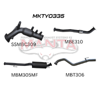 3in Turbo Back Muffler with Cat (Hilux GUN125R 15+)