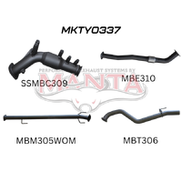 3in Turbo Back WOM with Cat (Hilux GUN125R 15+)