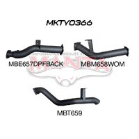 4in DPF Back without Muffler (Landcruiser VDJ76 4.5L V8 Wagon)