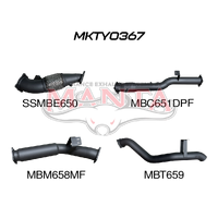 4in Turbo Back with Cat & Muffler (Landcruiser VDJ76 4.5L V8 (DPF) Wagon)