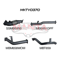 4in Turbo Back without Cat & without Muffler (Landcruiser VDJ76 4.5L V8 (DPF) Wagon)