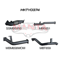 4in Turbo Back without Cat & without Muffler (VDJ76 4.5L V8 Wagon (Without DPF))