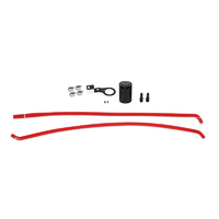 PCV Side Baffled Oil Catch Can System - Red  (WRX 15+)