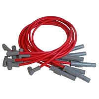 Super Conductor Spark Plug Wire Set, 318-360 HEI, for Distributor For use on Chrysler 318-360 HEI with Distributor, Red jacket