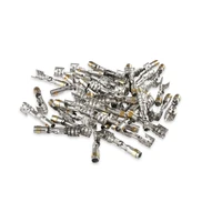 Terminals, Spark Plug Wire Straight/Multi-Angle - Qty 50 Spark Plug Terminals, Straight Dual Crimp, Multi-Angle, Stainless Steel Qty 50