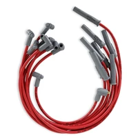 Super Conductor Spark Plug Wire Set, Ford 289-302, w/HEI Cap For use with Ford small block, 289-302 with HEI Cap, Red jacket