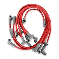 Super Conductor Spark Plug Wire Set, Small Block Chevy w/HEI Cap For use on Chevy Small Block with HEI, Red jacket