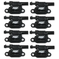 Ignition Coil - Blaster Series - Gen V GDI Engine - Black - 8-Pack - Square 2014-Up GM LT Direct Injected Engine - Square