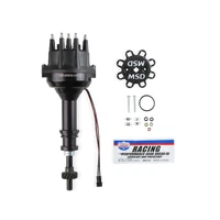 Black Distributor Ford 351C-460, Pro Billet, Small Cap, Steel Gear