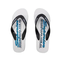 Superior Mens Double Plugger Thongs - White (Pair) Size 8