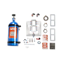 Supercharger Nitrous System,Polished Plate,Red/Blue Plumbing,Blue Bottle