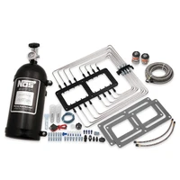Supercharger Wet Nitrous System, Black Plate & Plumbing, Black 10 lb Bottle Designed for 6-71 or 8-71 Roots style superchargers