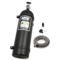 Nitrous Bottle 15 lb Nitrous Bottle w/ Black Finish & Super Hi Flo Valve w/ Mounting Brackets & Gauge