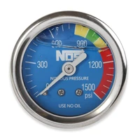 Nitrous Gauge Nitrous Gauge, Blue, 1-1/2", Liquid Filled